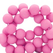 Acryl kralen mat rond 4mm Hot pink